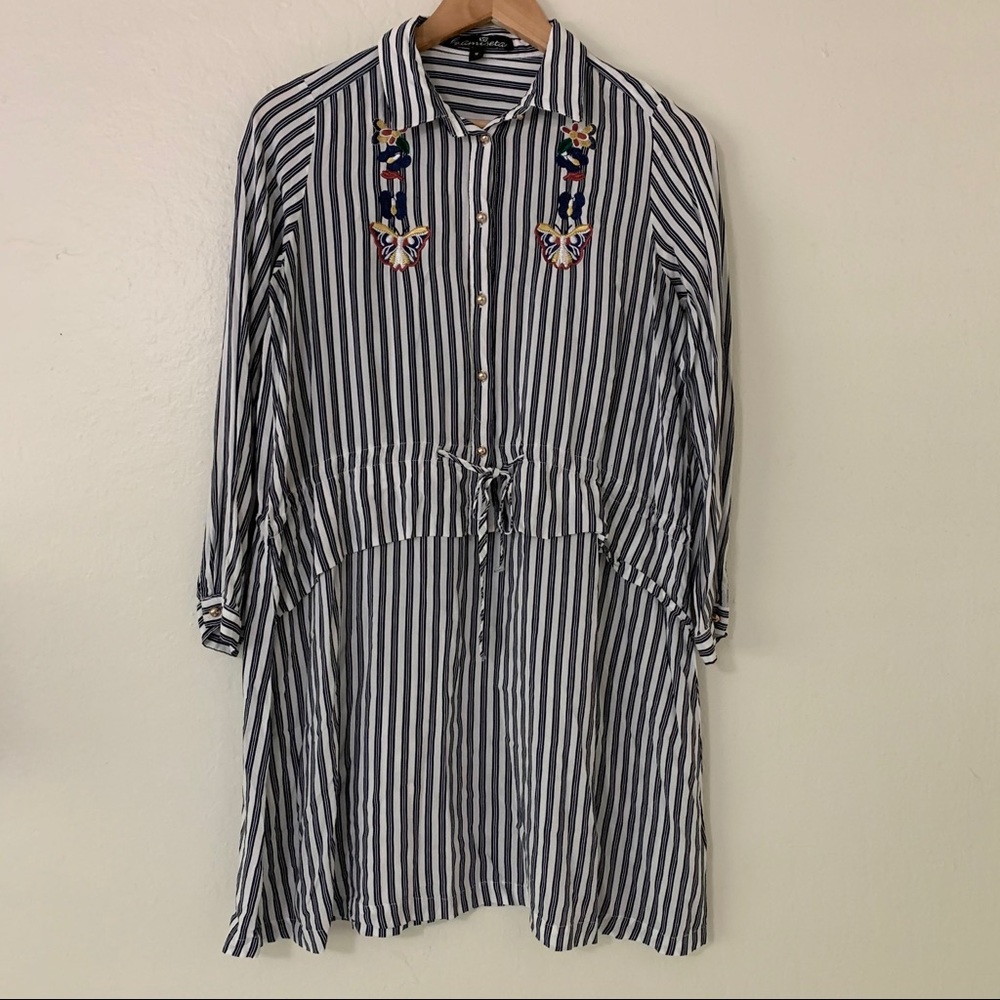 Button Down Striped Dress
